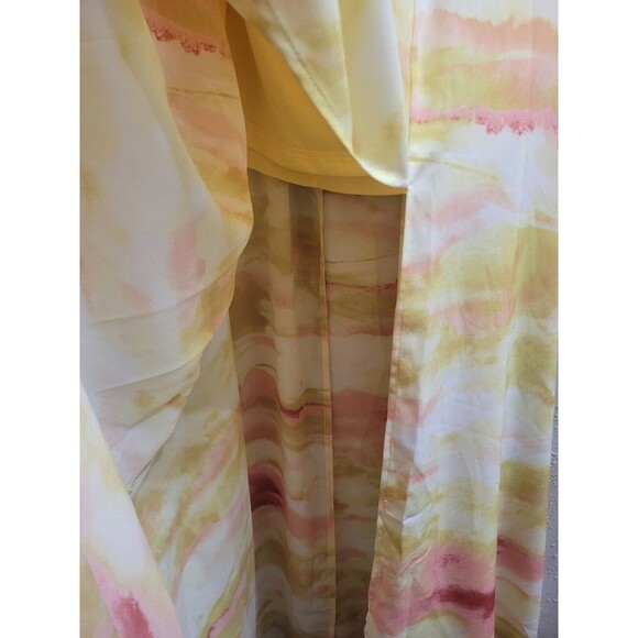 Lulu's Full of Sunshine Yellow Tie-Dye Strapless Maxi Dress M, New, Retails $69 - Picture 9 of 11